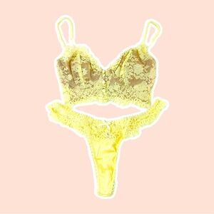 For Love and Lemons Faye Underwire Bra & Thong Set